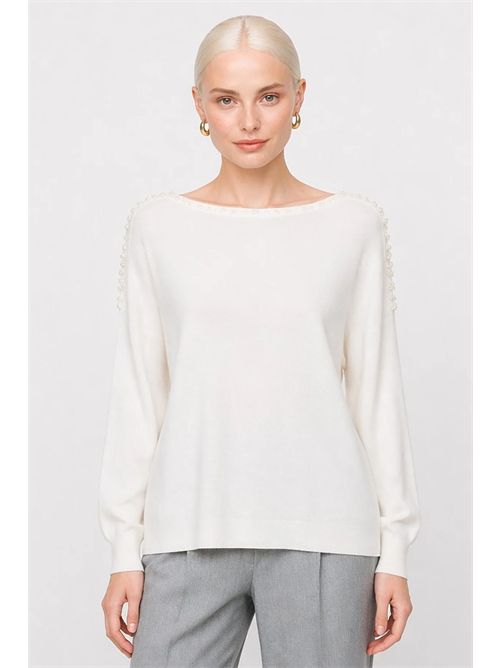 Maglia da donna a maniche lunghe con dettagli decorativi